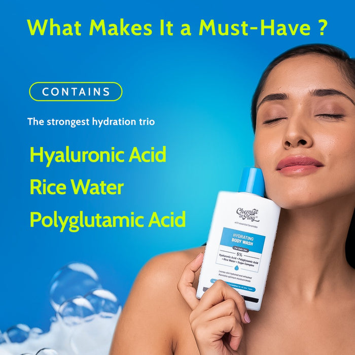 Hydrating Body Wash with Hyaluronic Acid & Coconut Oil - 236 ml | Pack of 3