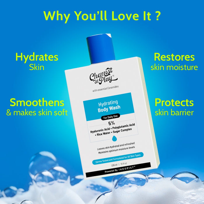 Hydrating Body Wash with Hyaluronic Acid & Coconut Oil - 236 ml | Pack of 3