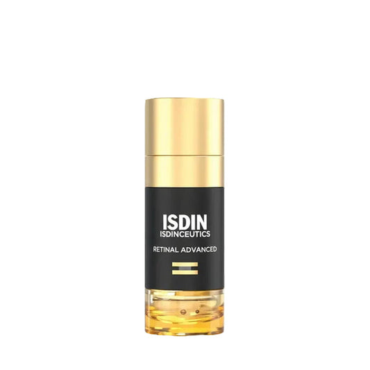 ISDIN Retinal Advanced night serum bottle with gold cap and black label