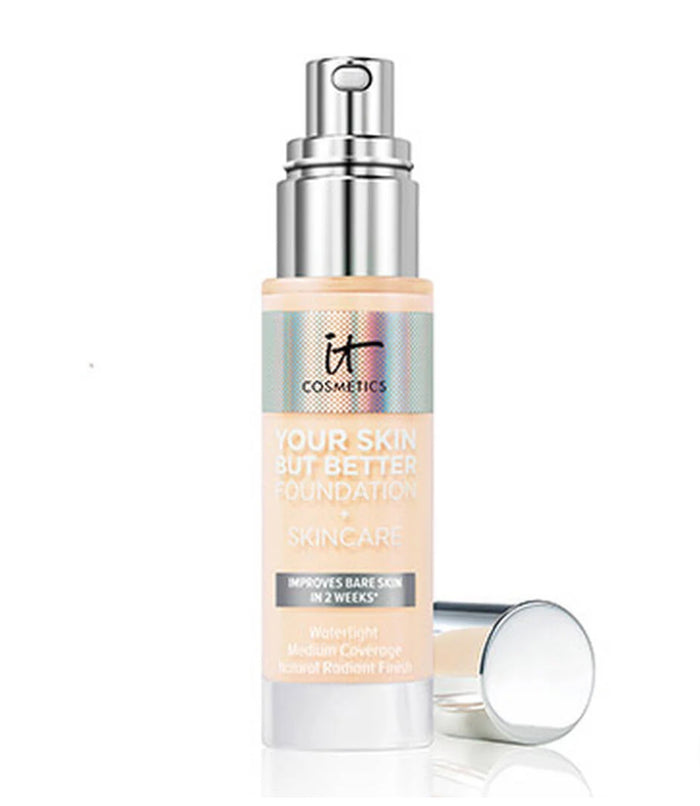 IT COSMETICS your skin but better foundation + skincare improves bare skin in 2 weeks كريم اساس وعناية بالبشرة في اسبوعين من ات كوزمتكس