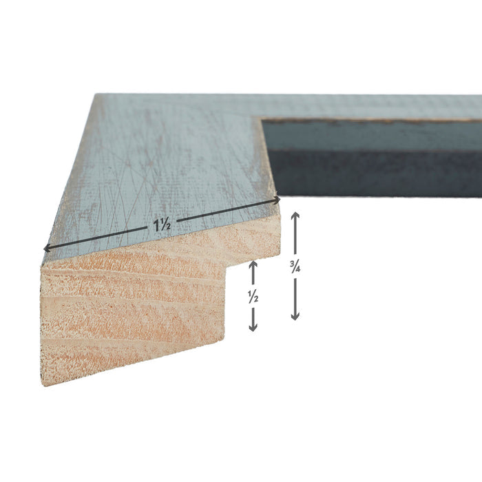 Jasper 1.5", Dixie Gray Weathered Picture Frames - 4 Piece Set