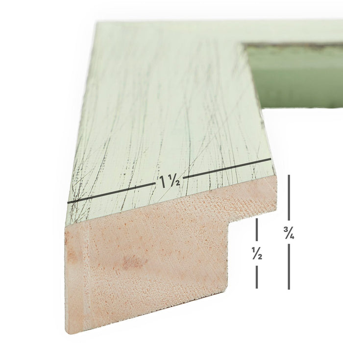Jasper 1.5", Mint Julep Weathered Picture Frame