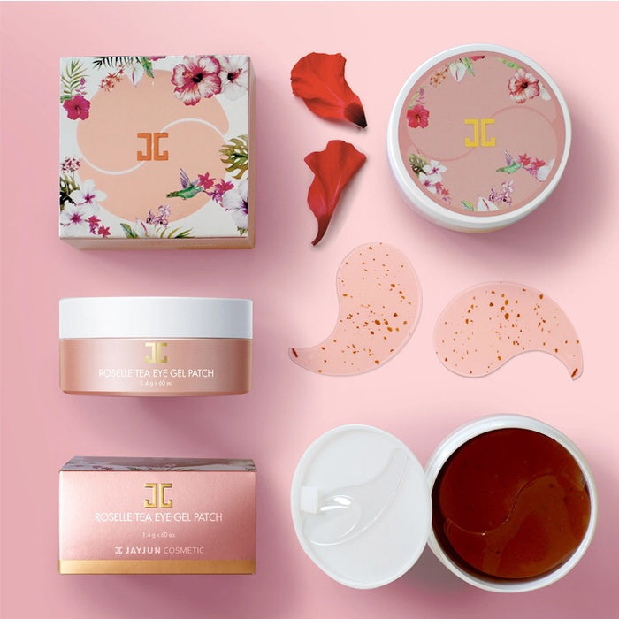 JAYJUN Cosmetic Roselle Tea Eye Gel Patch شرائح العين بشاي الكركديه