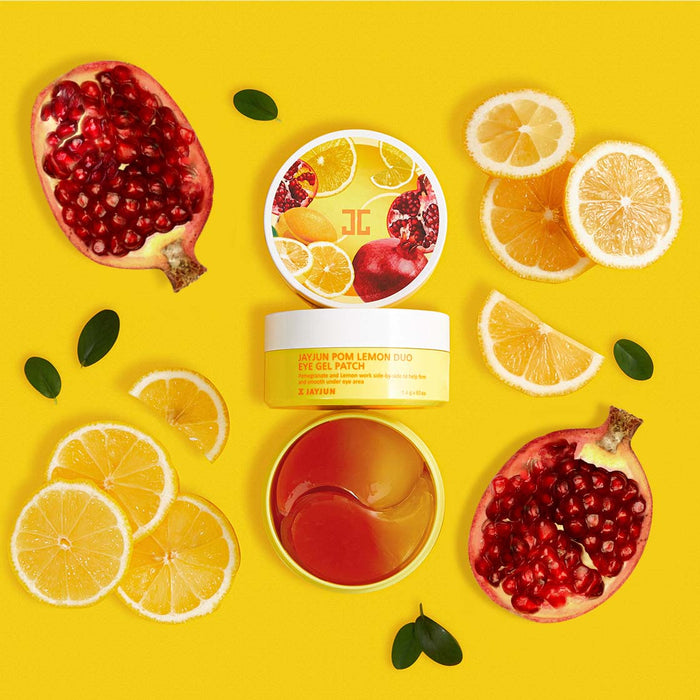 JAYJUN Pom Lemon Duo Eye Gel patch شرائح العين المزدوجة بالليمون والرمان