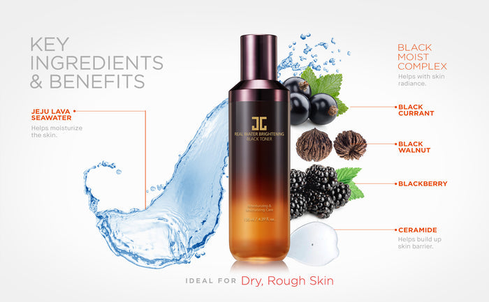 JAYJUN Real Water Brightening Black Toner تونر البشرة