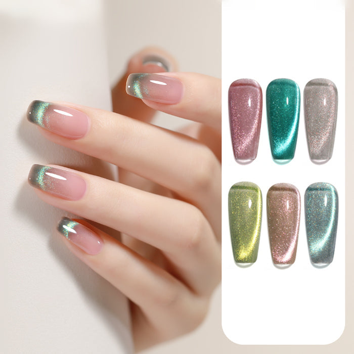KaSi 15ml Healthy Holographic Fog Shadow Cat Eye Gel Polish T2989