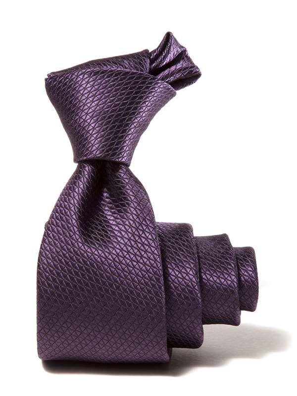 Kingcross Structure Dark Purple Microfibre Tie