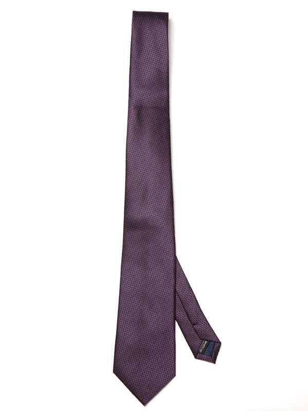 Kingcross Structure Dark Purple Microfibre Tie
