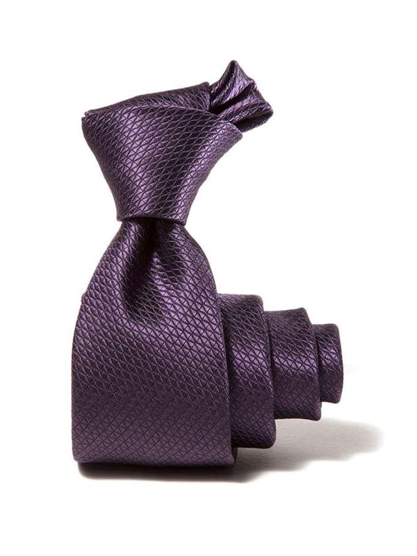Kingcross Structure Dark Purple Microfibre Tie