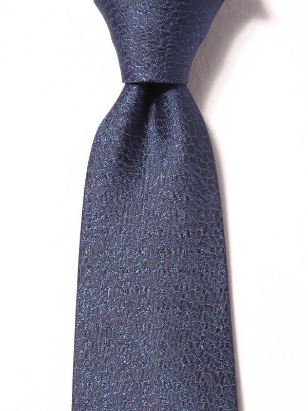Kingcross Structure Navy Microfibre Tie