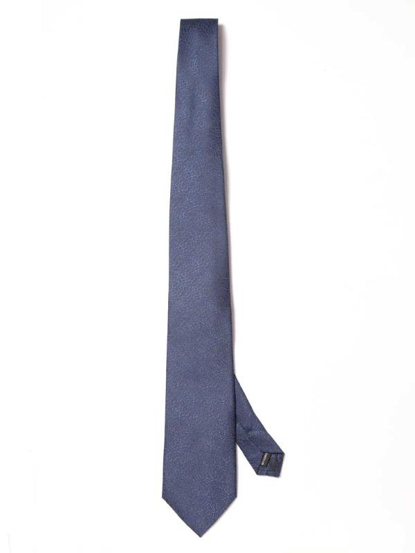Kingcross Structure Navy Microfibre Tie