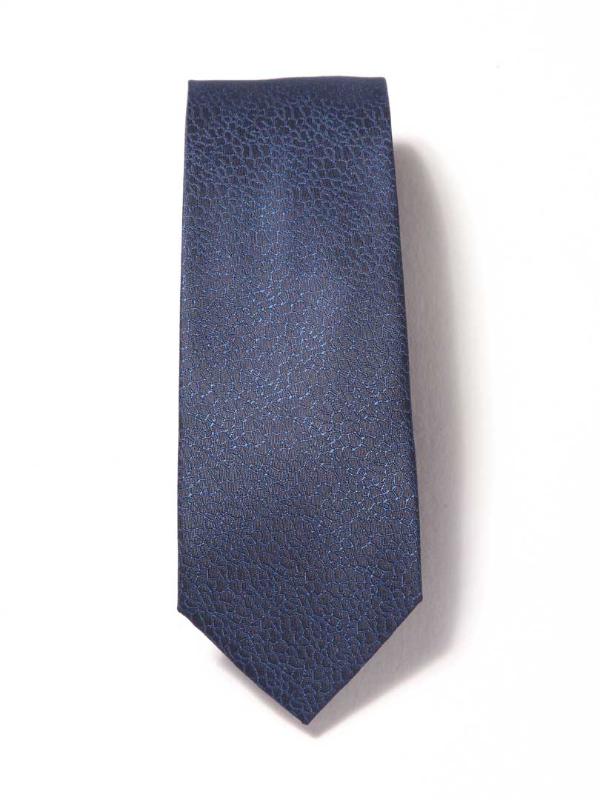 Kingcross Structure Navy Microfibre Tie