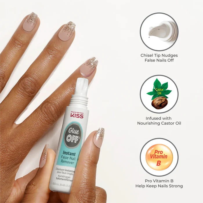 Kiss Glue Off Instant False Nail Remover مزيل الاظافر الاصطناعية الفوري