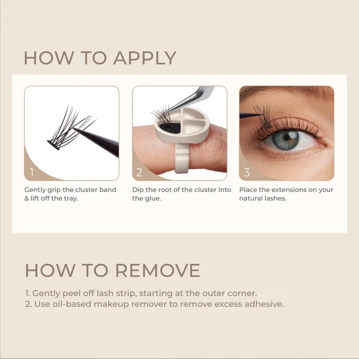 KISS Lash Atelier Lash Extensions Design kit 03 Wet Lash 46 Clusters 36 Single Lashes  مجموعة  إكستنشن الرموش الصناعية