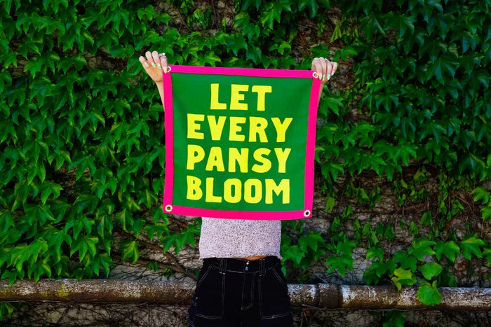 Let Every Pansy Bloom Camp Flag