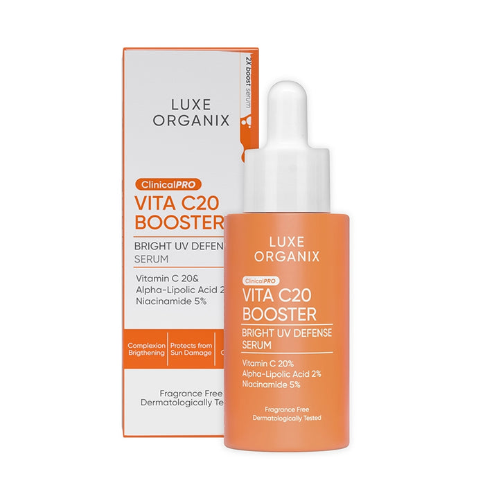 Luxe Organix ClinicalPRO Vita C20 Booster Bright UV Defense Serum 30ml