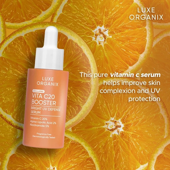 Luxe Organix ClinicalPRO Vita C20 Booster Bright UV Defense Serum 30ml