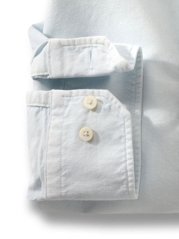 Marbella Oxford Garment Dyed Sky Full Sleeve Tailored Fit Casual Cotton Shirt