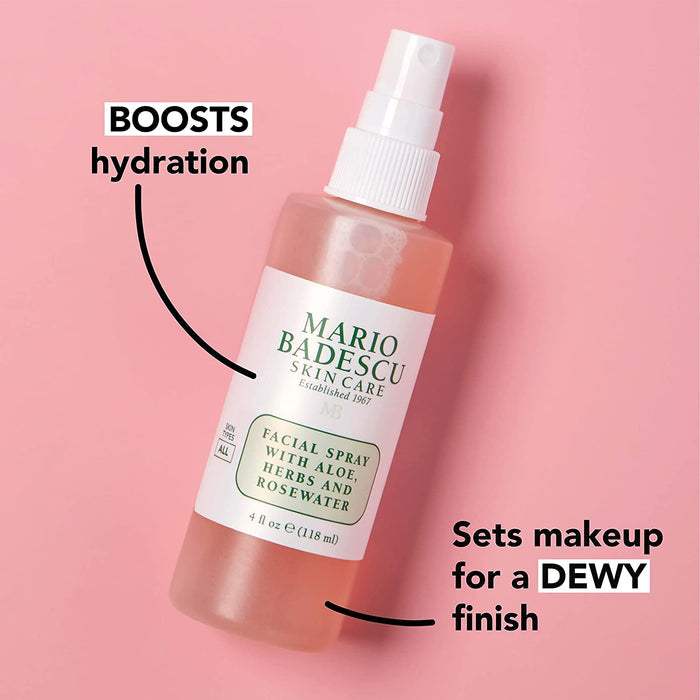 MARIO BADESCU Facial Spray With Aloe Hrebs And Rosewater.   بخاخ للوجه بخلاصة الأعشاب والصبار وماء الورد