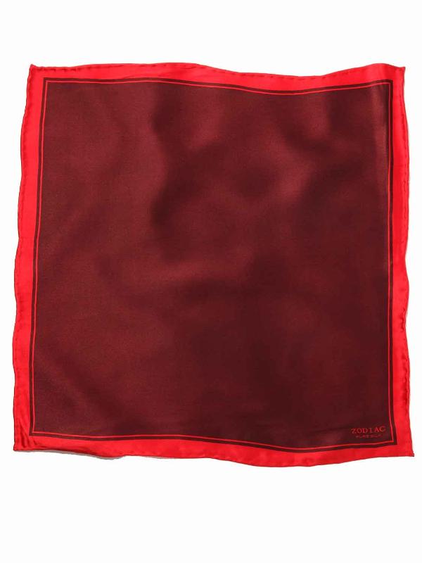 Maroon/ Red Solid Silk Pocket Square