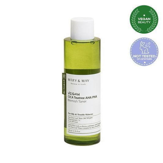 [Mary&May] Vegan CICA Tea Tree AHA PHA Toner 200ml - Ballagrio