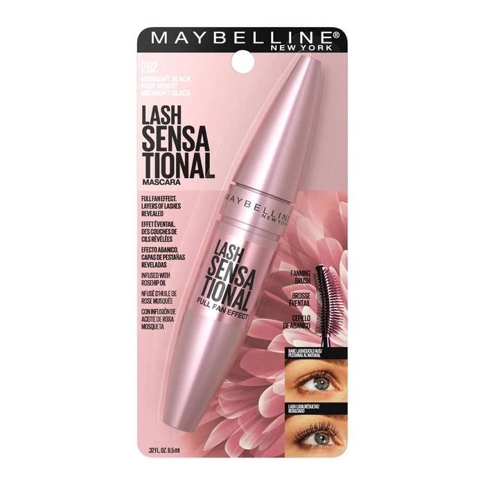 MAYBELLINE Lash Sensational Mascara - 252 Midnight Black ماسكارا لاش سنسيشينال فل فان إفكت من ميبيلين