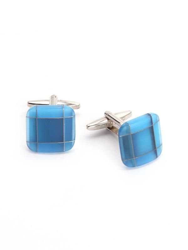 Medium Blue Stone Cufflinks