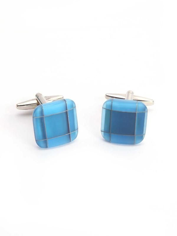 Medium Blue Stone Cufflinks