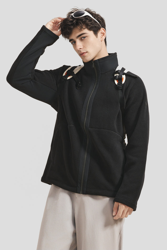 Men's Lightweight Stand-Collar Micro Fleece Jacket (Mid Warmth) PM038