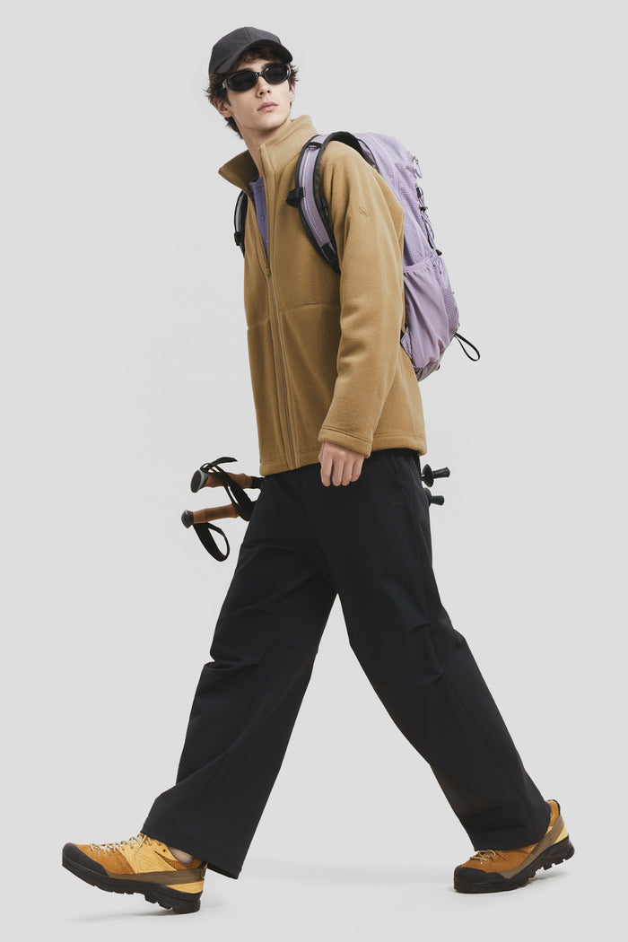 Men's Lightweight Stand-Collar Micro Fleece Jacket (Mid Warmth) PM038