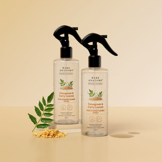 Methi Hair Strengthening Spray With Curry Leaves, Amla & Aloe Vera Extracts - 200 ml | Pack of 2
