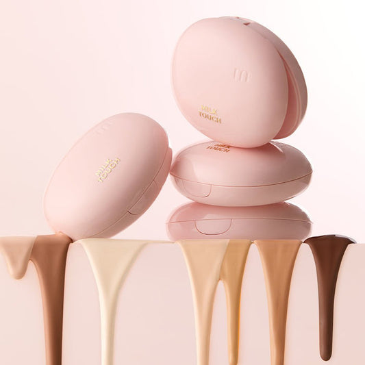 milktouch All - day Skin Fit Milky Glow Cushion 15g 19C Rosy Ivory - Komiko Beauty