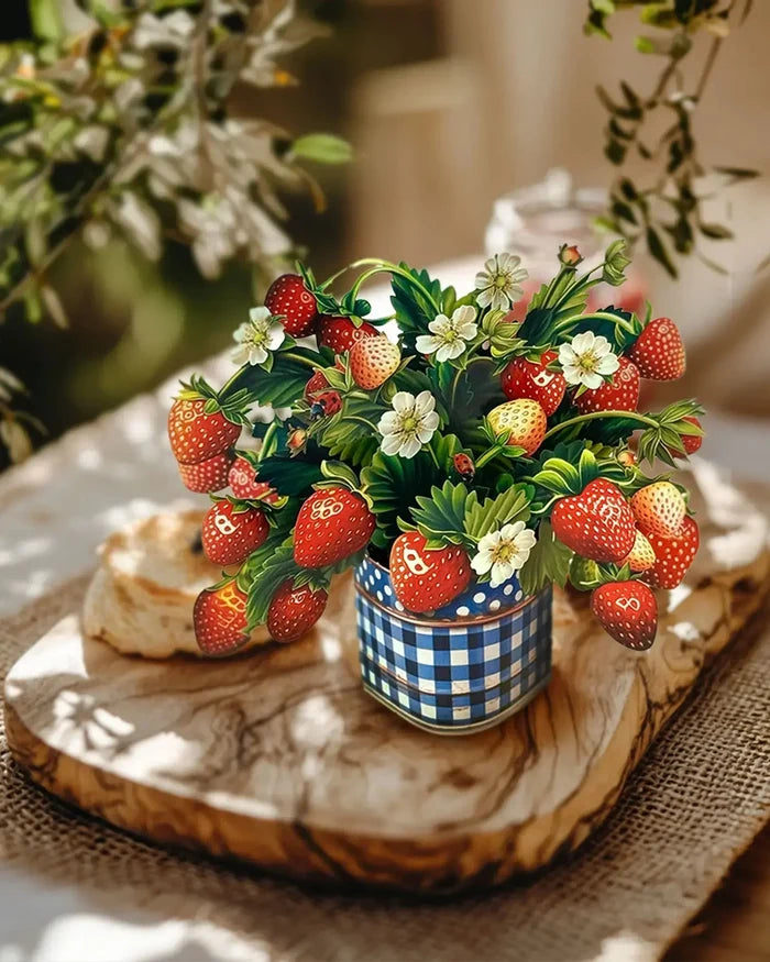 Mini Strawberry Blossom Pop-Up Card