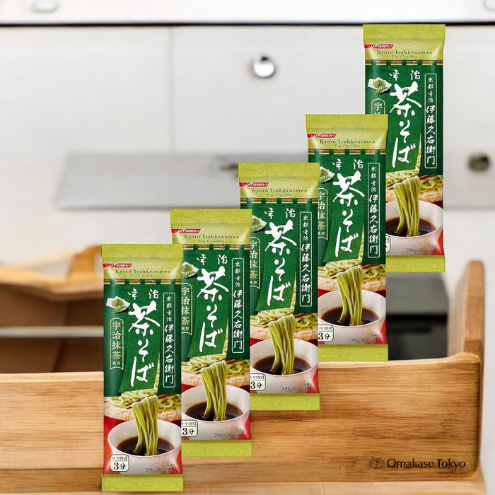 Nissin Seifun Welna Ito kyuemon Uji Matcha Tea Soba 5 pcs