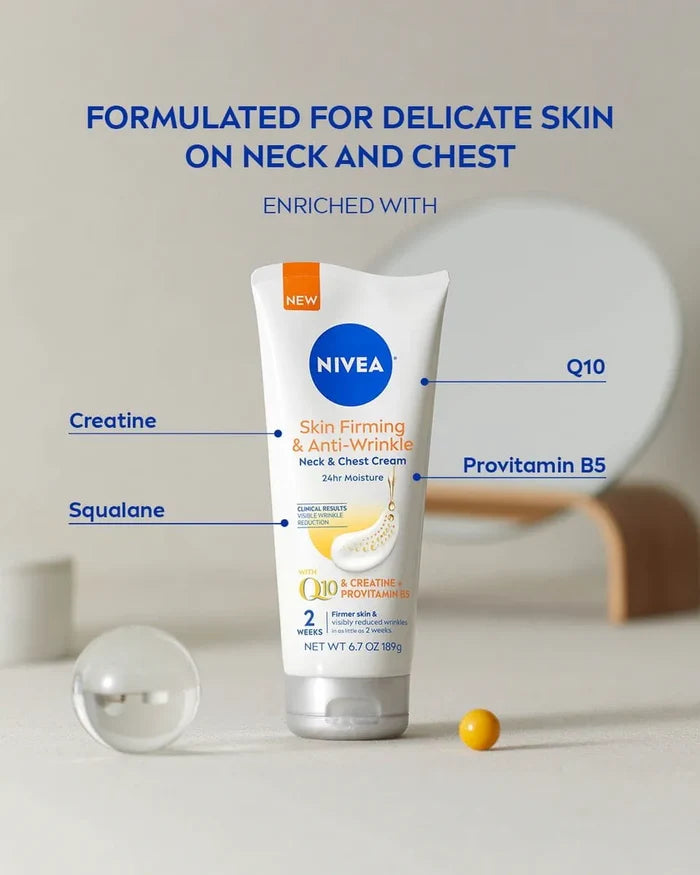 NIVEA Skin Firming & Anti Wrinkle Neck & Chest Cream كريم نيفيا لشد البشرة ومقاومة التجاعيد – للرقبة والصدر