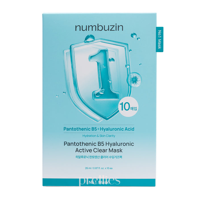 Numbuzin No.1 Pantothenic B5 Hyaluronic Active Clear Mask Sheet 10pcs/Box