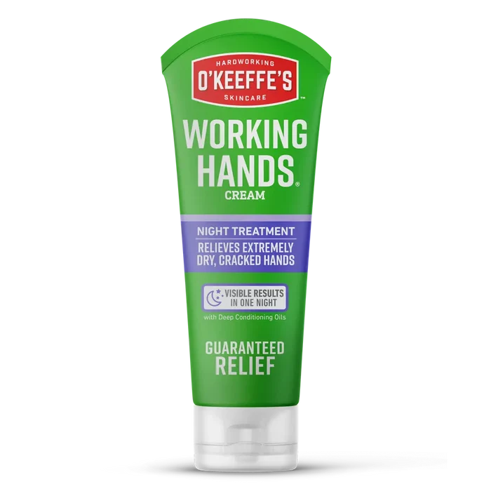 O'Keeffe's WORKING HANDS Cream Night Treatment Relieves Extremely Dry Cracked Hands Hand Cream  مرطب اليدين العلاجي الليلي الجافة المتشققة من اوكيفز
