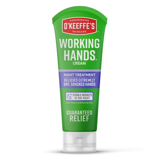 O'Keeffe's WORKING HANDS Cream Night Treatment Relieves Extremely Dry Cracked Hands Hand Cream  مرطب اليدين العلاجي الليلي الجافة المتشققة من اوكيفز