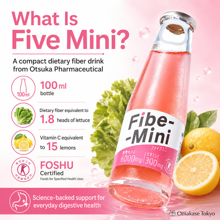Otsuka Fibe Mini 30-Pack | Refreshing Japanese Fiber Drink with 300mg Vitamin C