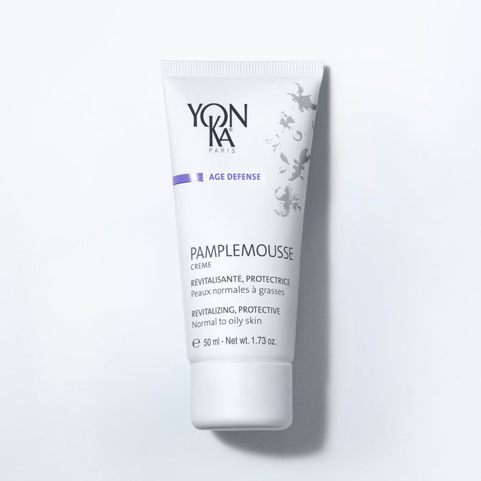 Pamplemousse revitalizing face cream jar 50 ml labeled Yon-Ka Paris grapefruit fragrance vitamin C