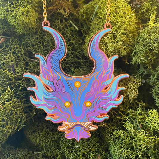 PANOPTES ENAMEL PENDANT GLOW IN THE DARK EYES