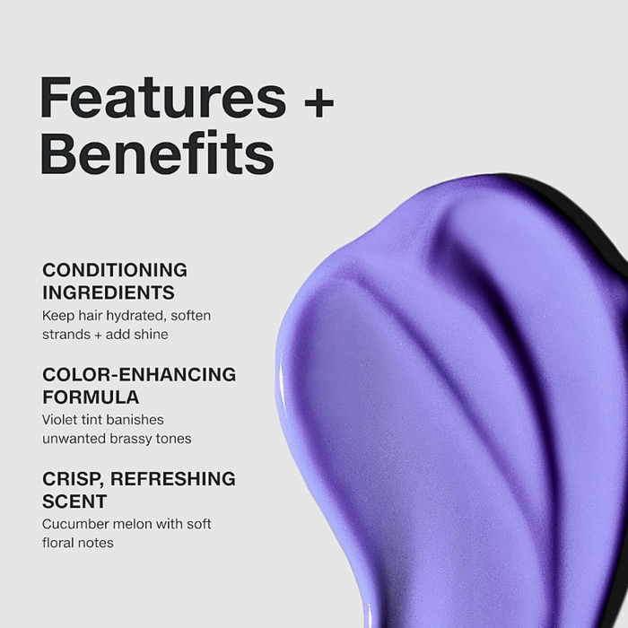 Paul Mitchell Platinum Blonde Violet Conditioner, Banishes Brass + Brightens, Ideal for Light to Medium Blonde, Silver, Gray or White Hair