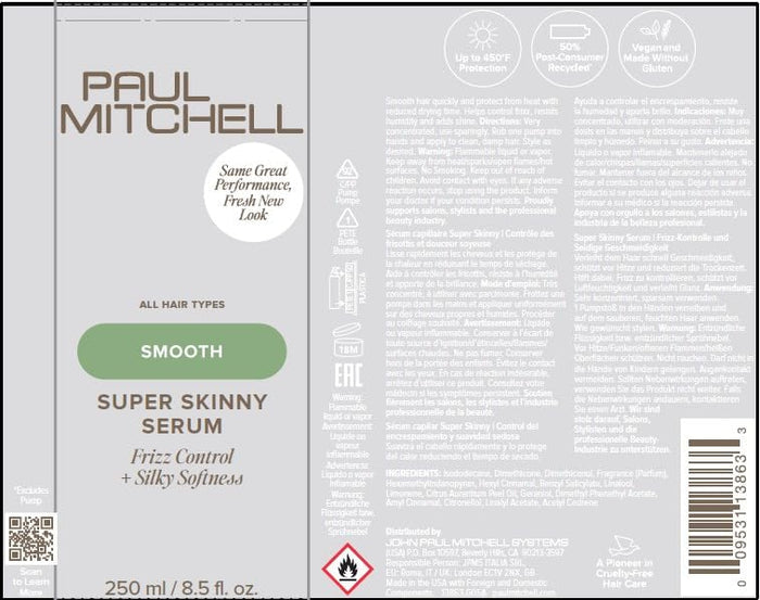 Paul Mitchell Super Skinny Serum Blowout Primer, Speeds Up Drying Time, Humidity Resistant, For All Hair Types