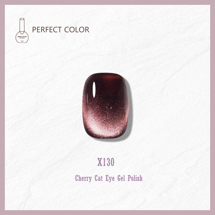 X130 Cherry Cat Eye Gel Polish