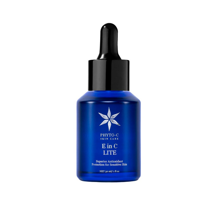 Phyto-C E in C Lite Serum in blue dropper bottle for sensitive skin antioxidant protection