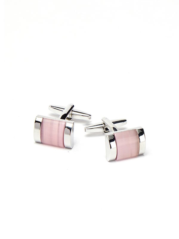 Pink Stone Cufflinks