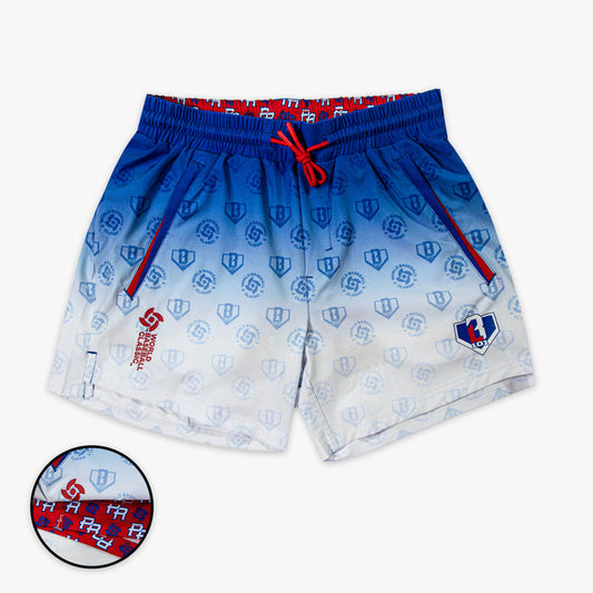 Multi-color Pro Series with Liner Puerto Rico shorts — front view