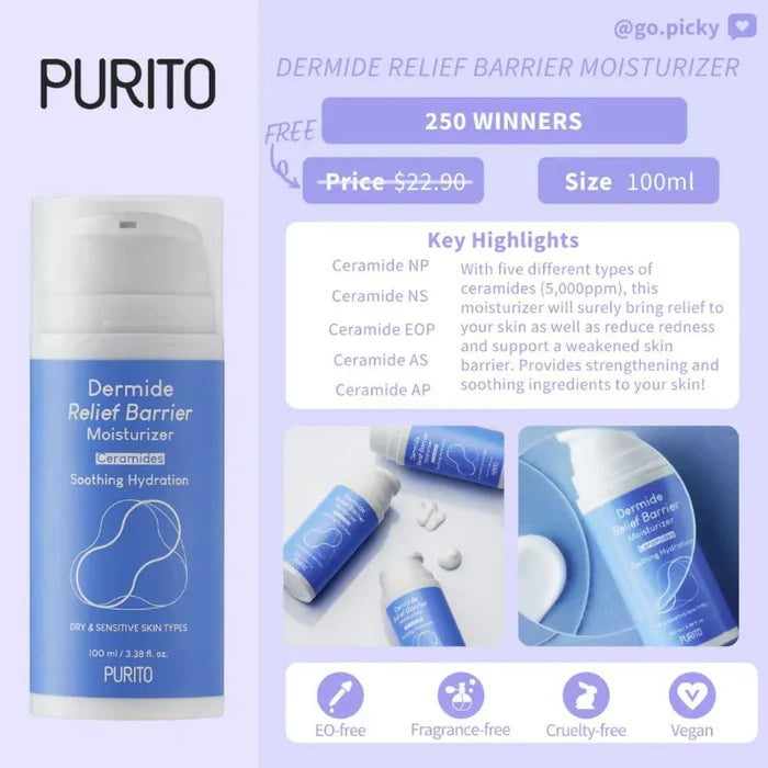 Purito Dermide Relief Barrier Moisturizer 100ml