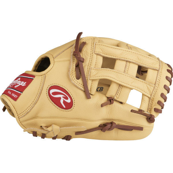 The Rawlings Select Pro Lite 11.5" Kris Bryant Baseball Glove (SPL115KB) is perfect for young players, featuring an open web design and a red Rawlings logo—ideal for those who want a glove like Kris Bryant's.