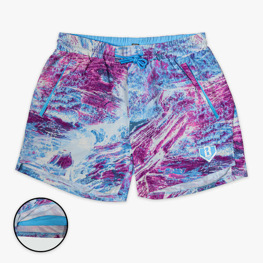 Blue Realtree Pro Series with Liner Aspect-Blue shorts — front view